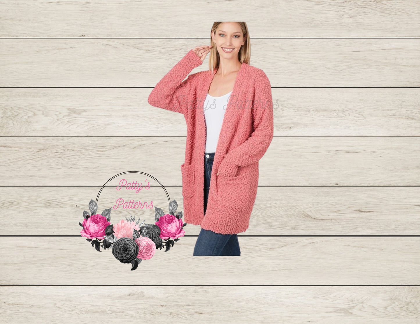 POPCORN CARDIGAN WITH POCKETS