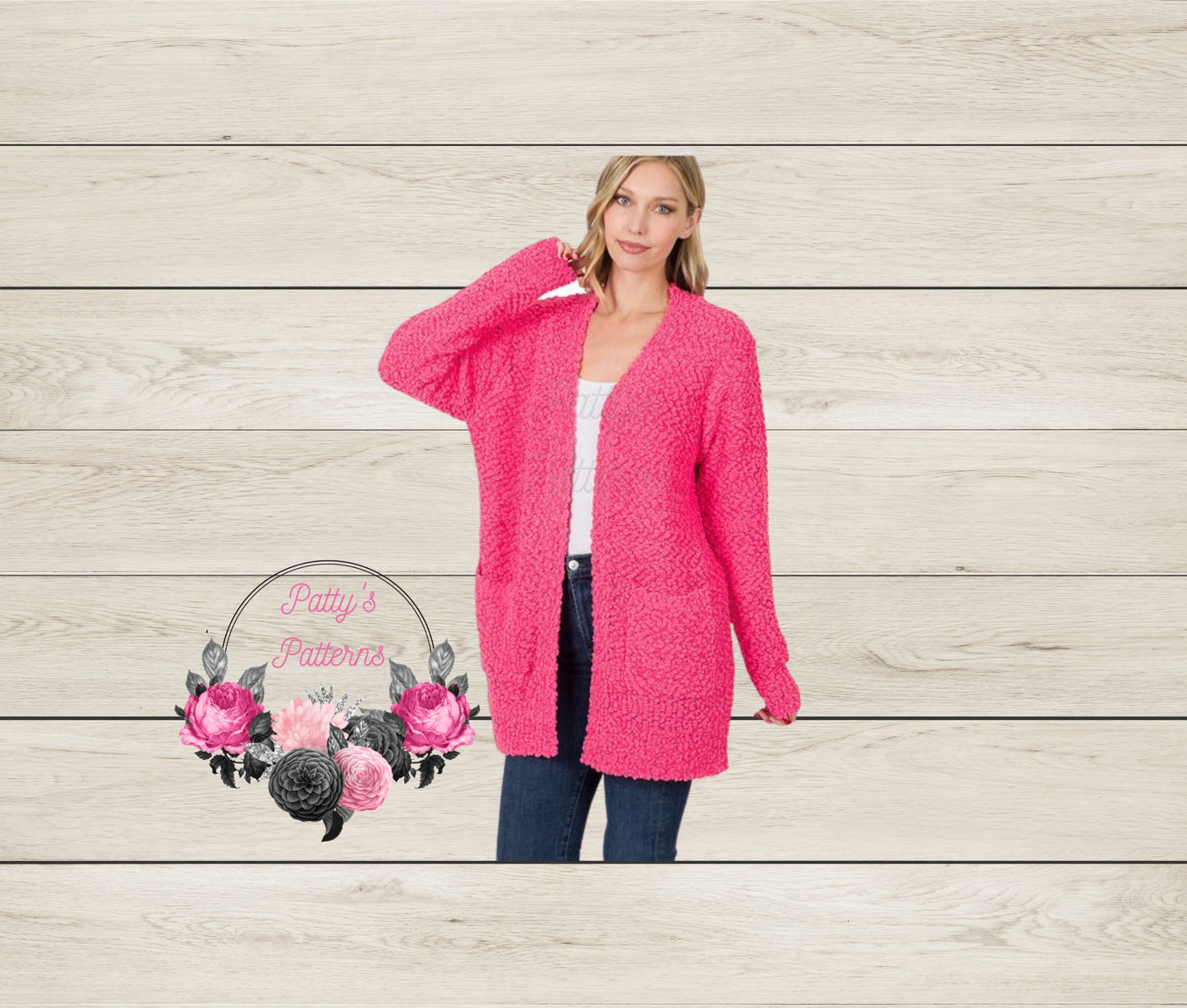 POPCORN CARDIGAN WITH POCKETS