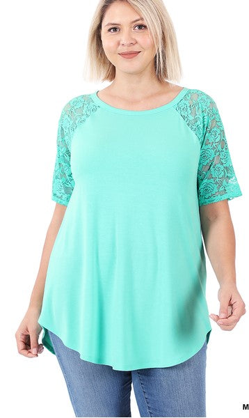 Lace Top Short Sleeve