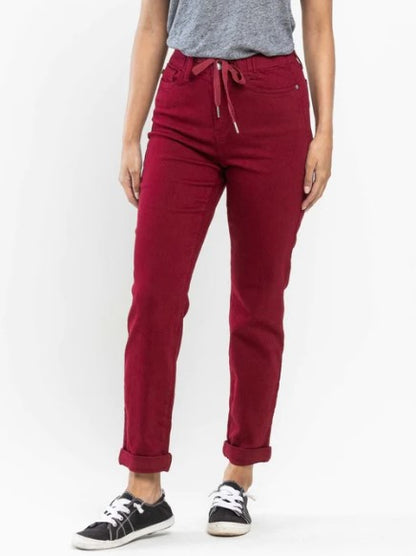 Judy Blues Burgundy Joggers