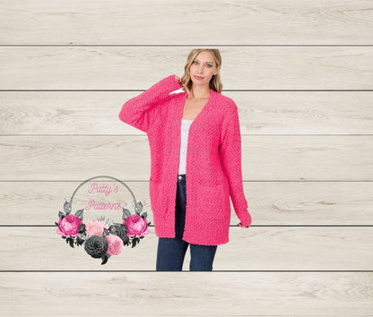 POPCORN CARDIGAN WITH POCKETS