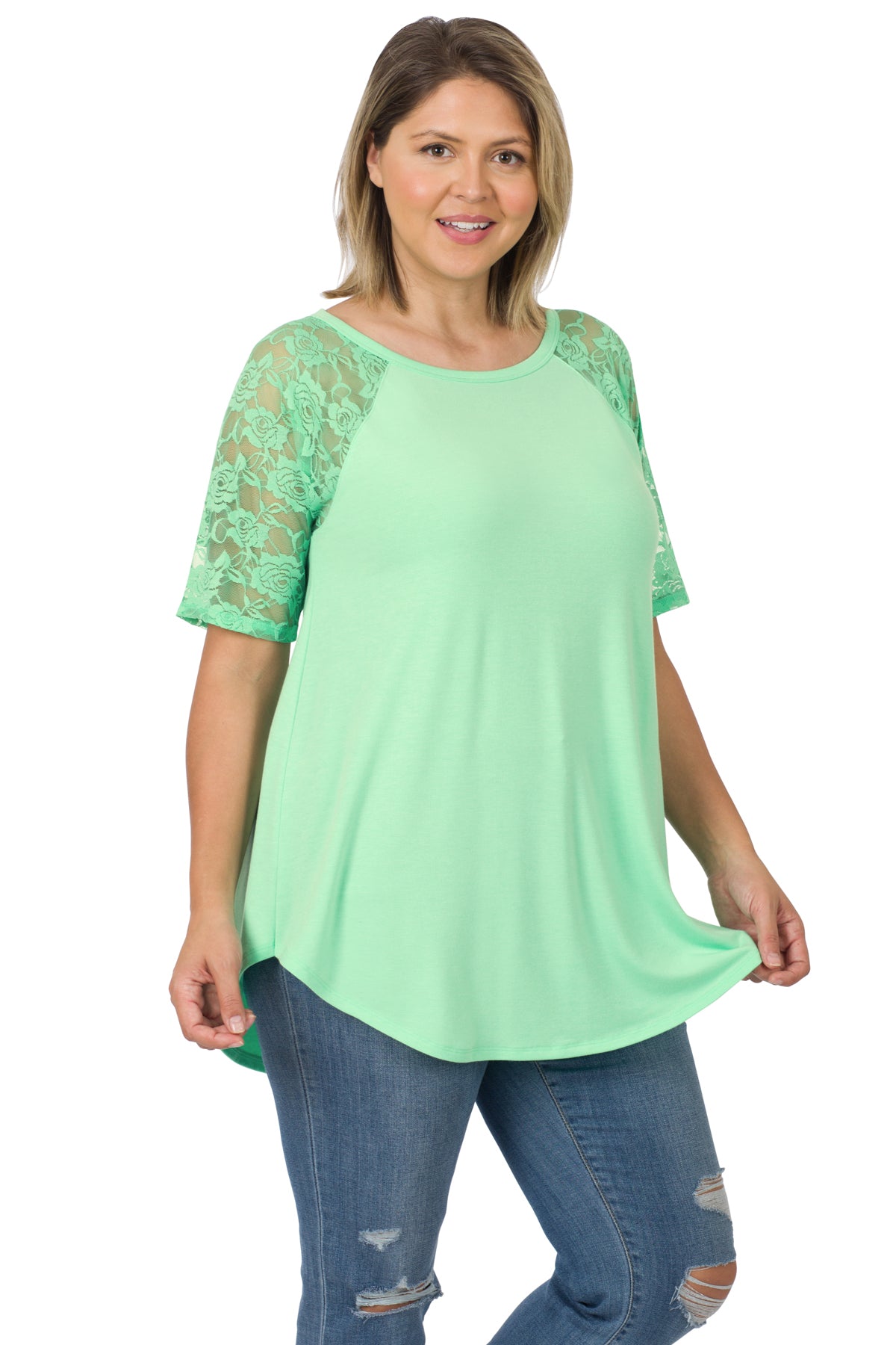 Lace Top Short Sleeve