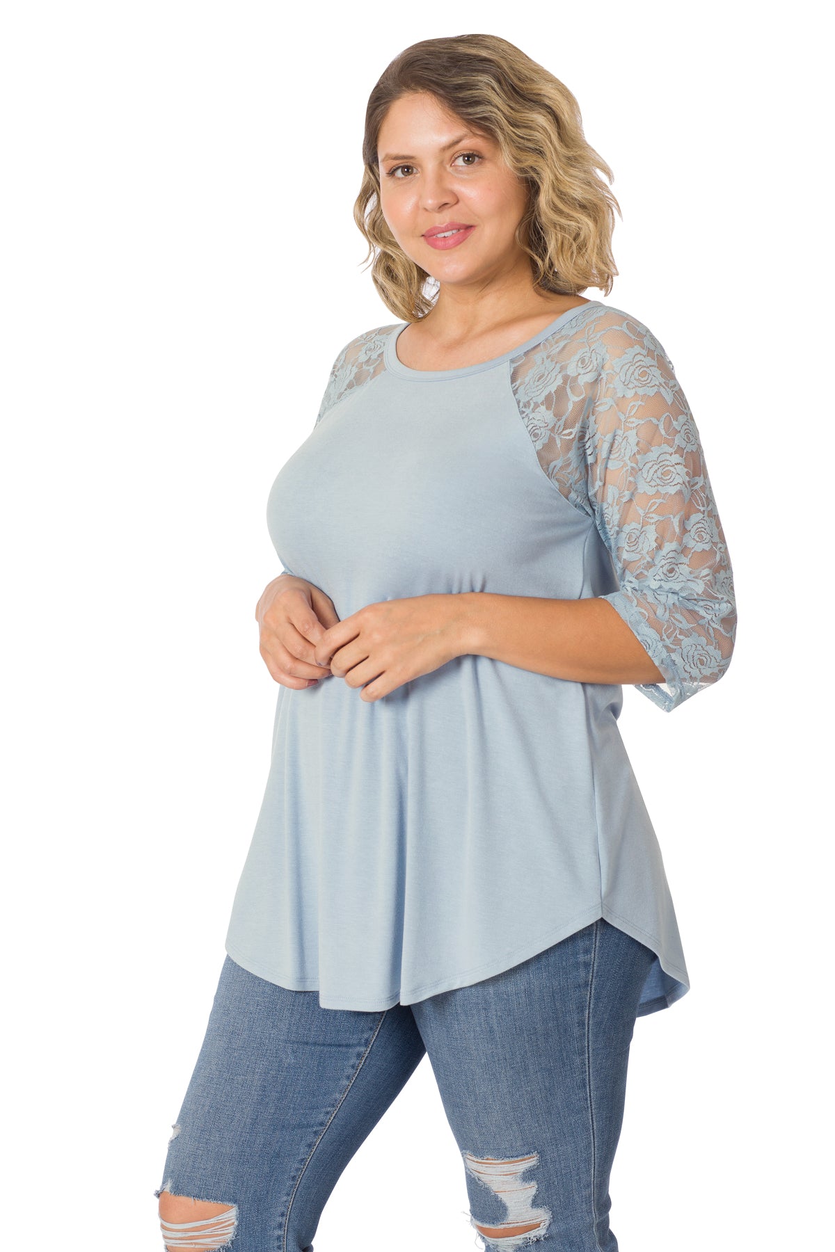 Lace Top Short Sleeve
