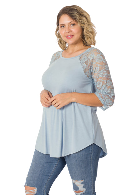 Lace Top Short Sleeve