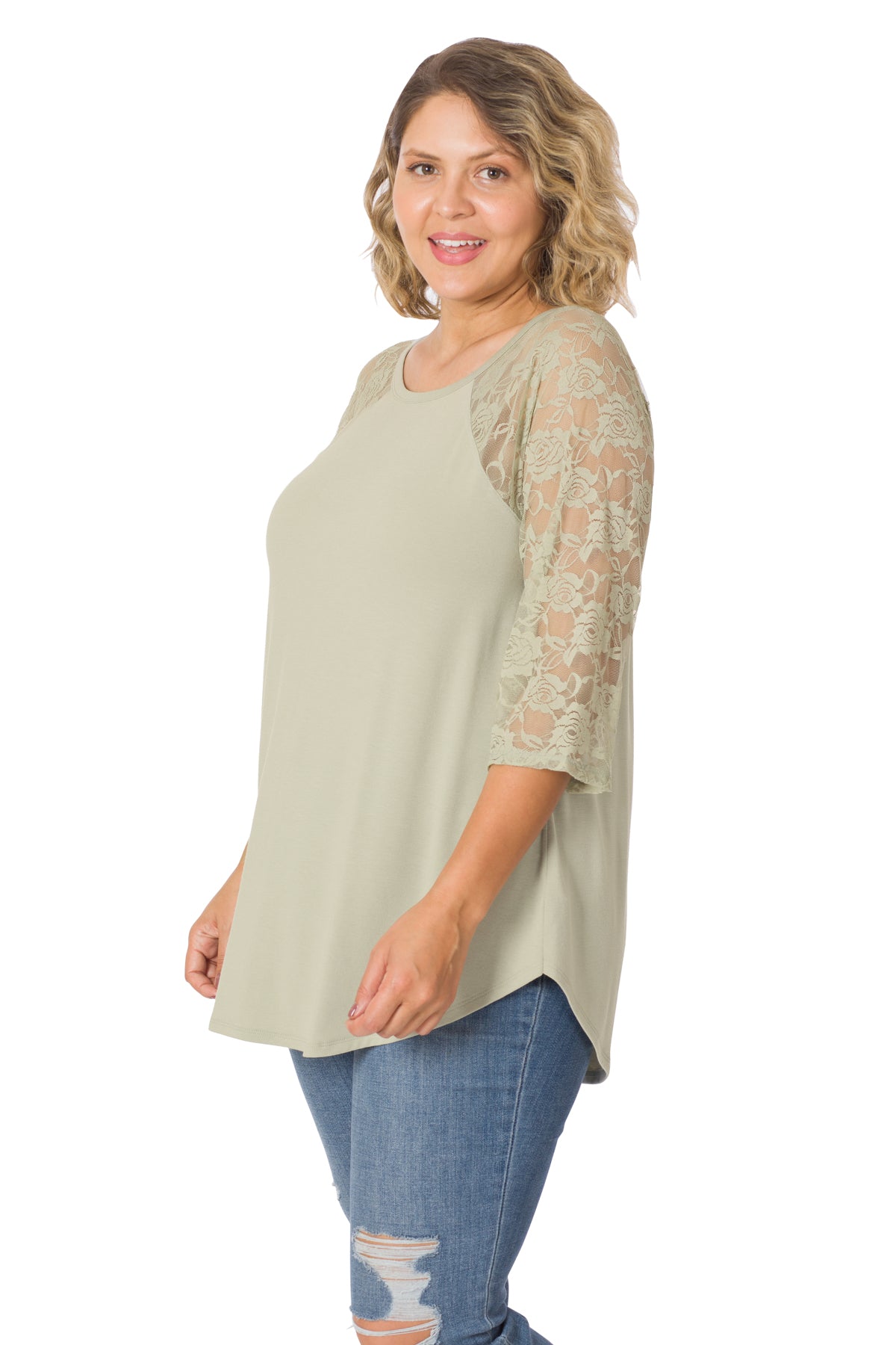 Lace Top Short Sleeve