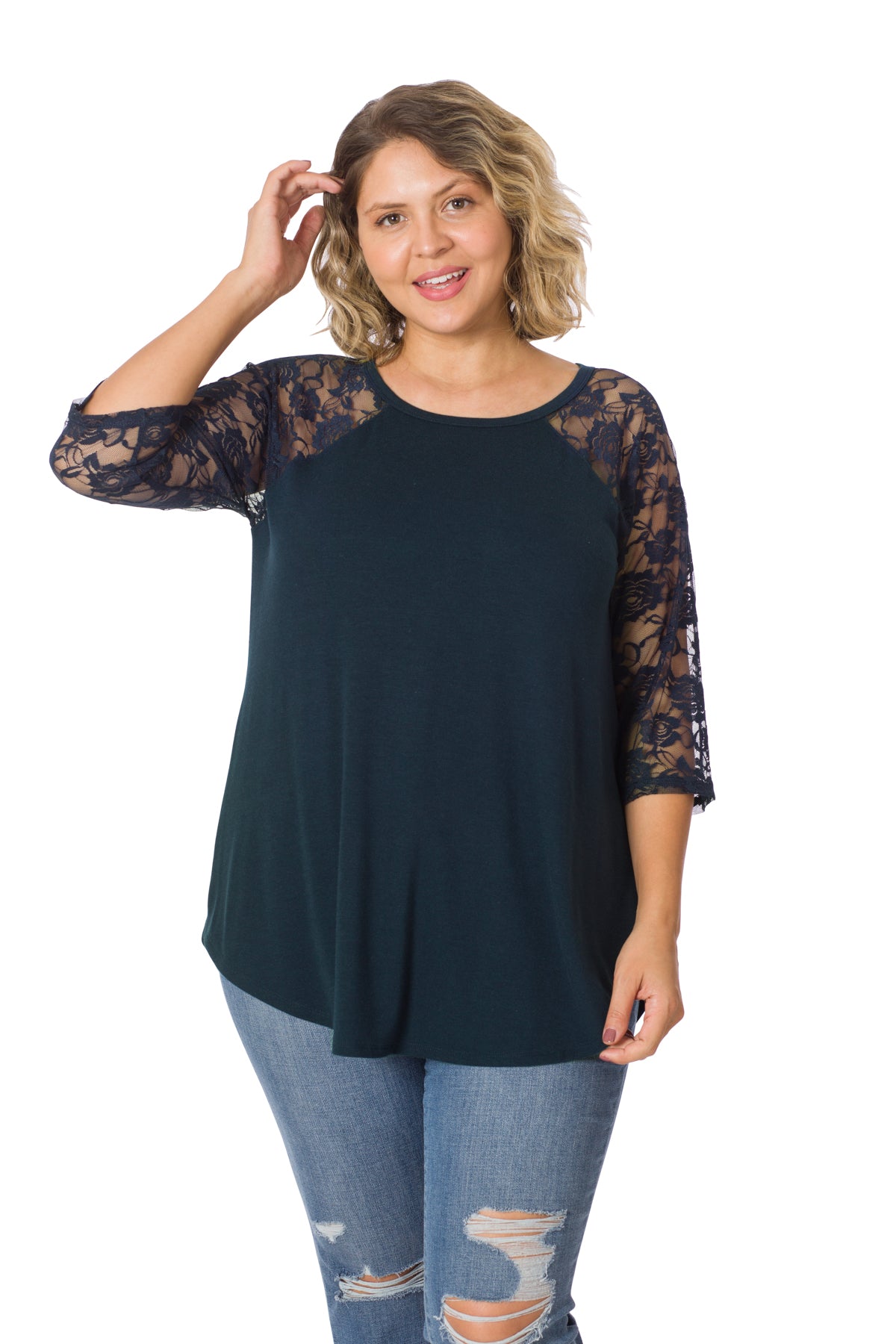 Lace Top Short Sleeve