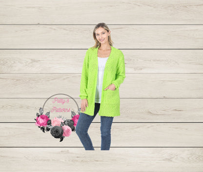 POPCORN CARDIGAN WITH POCKETS